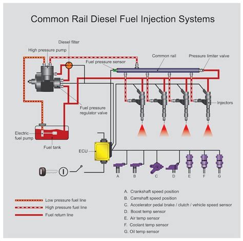 schema funzionale sistema common rail