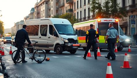 Incidente stradale con coinvolgimento di un furgone