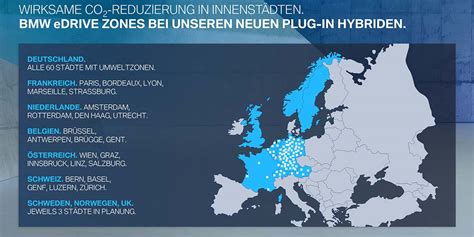 Mappa delle BMW eDrive Zones in Europa
