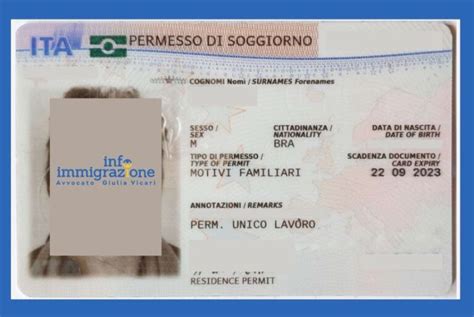 Infografica: Tipi di permesso di soggiorno per familiari