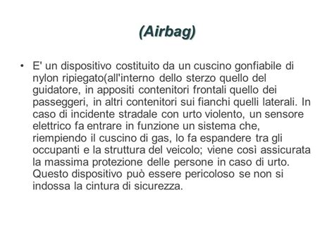 schema posizionamento airbag frontali e laterali in un veicolo moderno