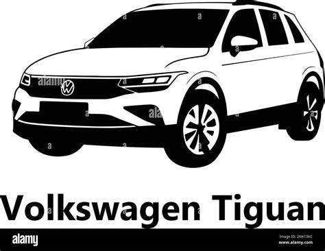 Volkswagen Tiguan silhouette in movimento
