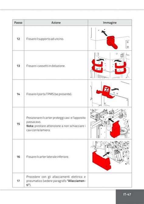 Fasi di installazione di un nuovo tubetto iniettore
