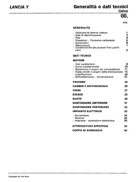 Manuale ricambi Lancia Y