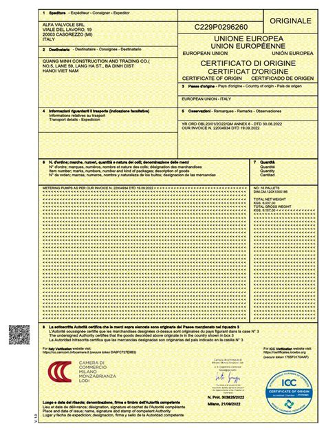 Certificato di Origine Abarth