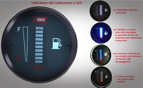 Motocicletta con indicatore del carburante