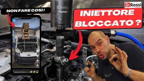 Schematizzazione iniettore bloccato aperto
