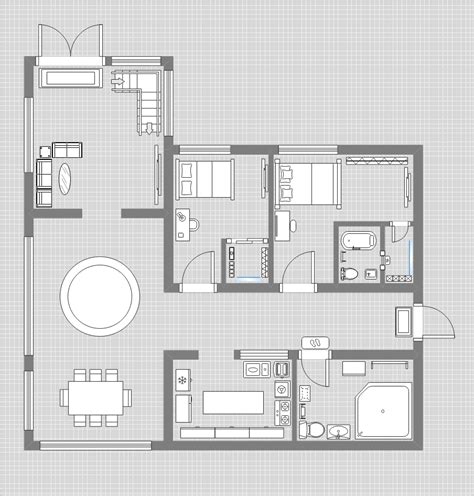 Planimetria di un piano della Hybrid Tower Mestre con le diverse funzioni