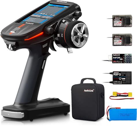 RC truck radio controller with multiple channels and switches