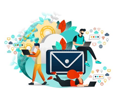 Illustrazione di persone che comunicano attraverso un'interfaccia di chat online per supporto clienti