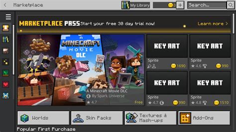 Minecraft Bedrock Marketplace screenshot