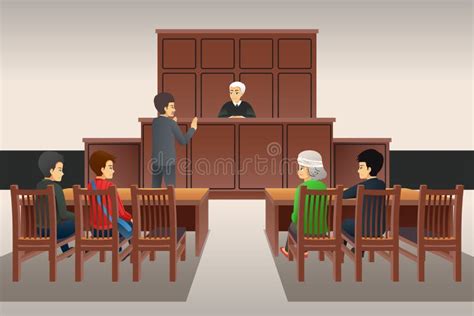 Illustrazione stilizzata di un tribunale