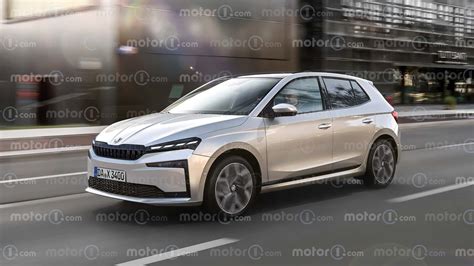 Skoda Fabia in movimento in un contesto urbano moderno