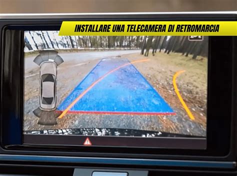 Schema di funzionamento di una telecamera di retromarcia con linee guida