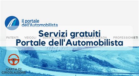 Schermata del Portale dell'Automobilista