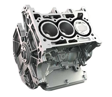 Schema di un motore EcoBoost 1.0 a 3 cilindri