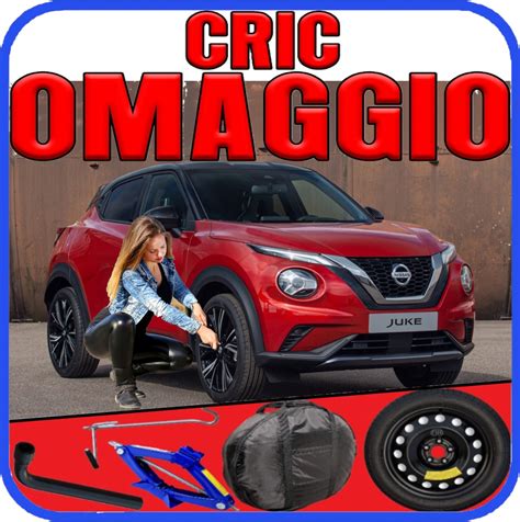 Nissan Juke con ruota di scorta e cric