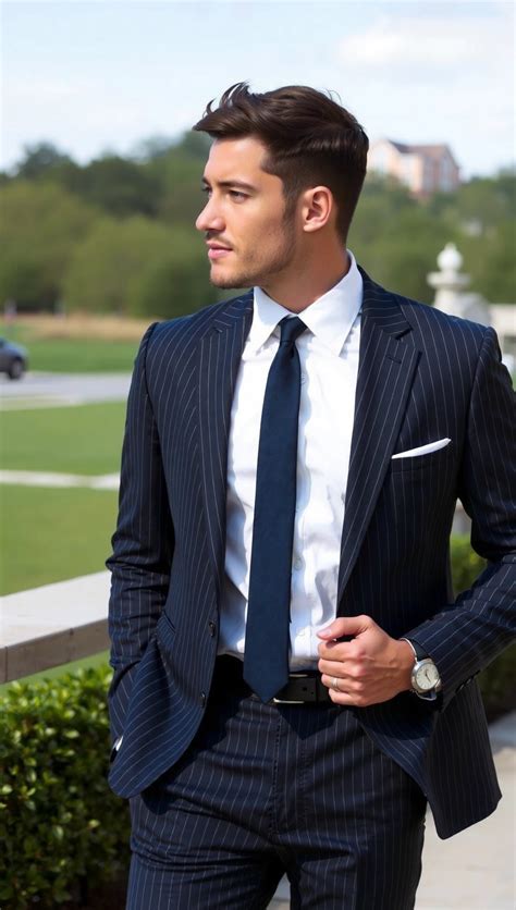 uomo che indossa una cintura elegante con un abito