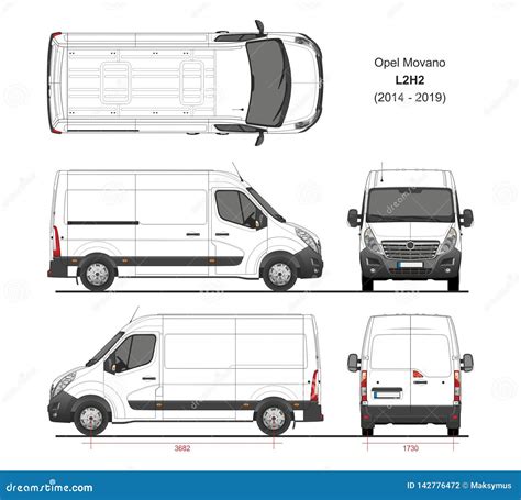 Schema delle dimensioni dell'Opel Movano per identificare la versione