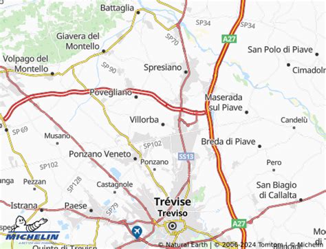 Mappa di Villorba con le posizioni delle sedi Autosile