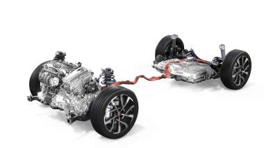 Schema del sistema propulsivo ibrido plug-in della nuova Toyota Prius