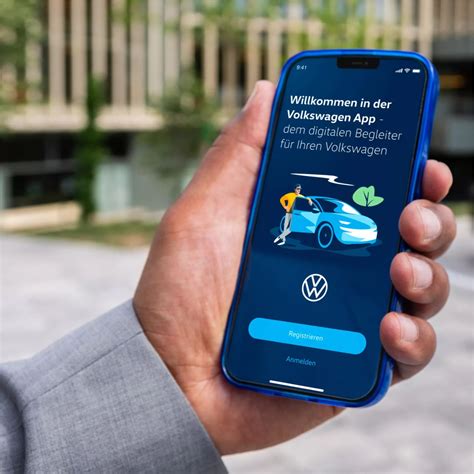 Volkswagen ID app interface on a smartphone