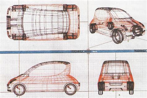 Schizzo iniziale del progetto Renault 4