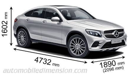 confronto dimensioni Mercedes-Benz GLC SUV e versioni precedenti