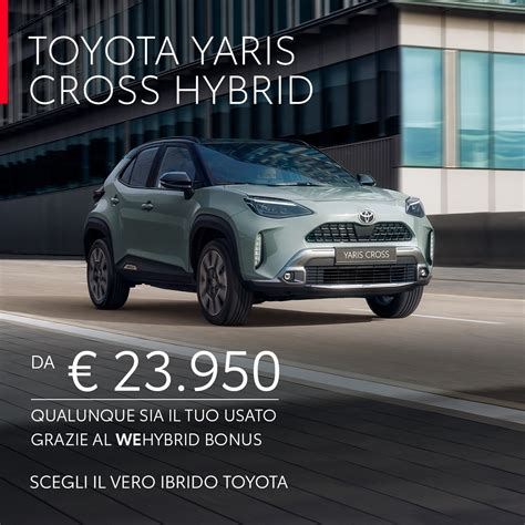 Grafica promozionale Toyota Yaris Cross WeHybrid Bonus