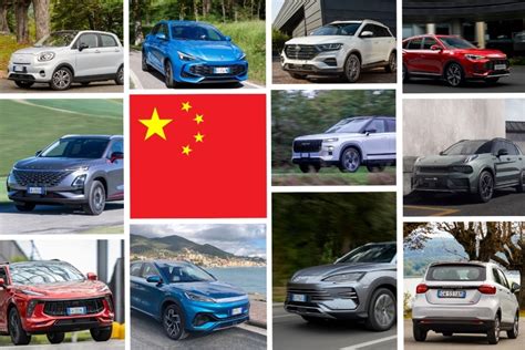 Vignetta che mostra auto cinesi che superano auto europee e giapponesi