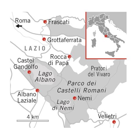 Mappa delle concessionarie auto ai Castelli Romani