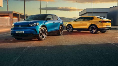 Schema delle dimensioni della Ford Capri EV rispetto ad altri SUV coupé