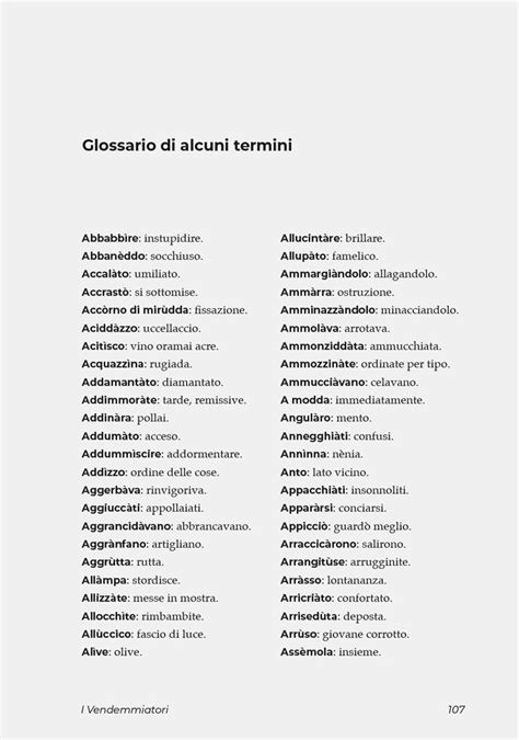 Pagina di esempio di un glossario tecnico automobilistico