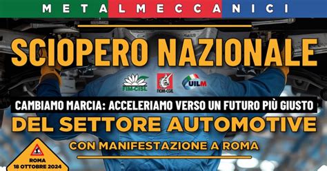 Manifestazione di lavoratori del settore automotive a Roma
