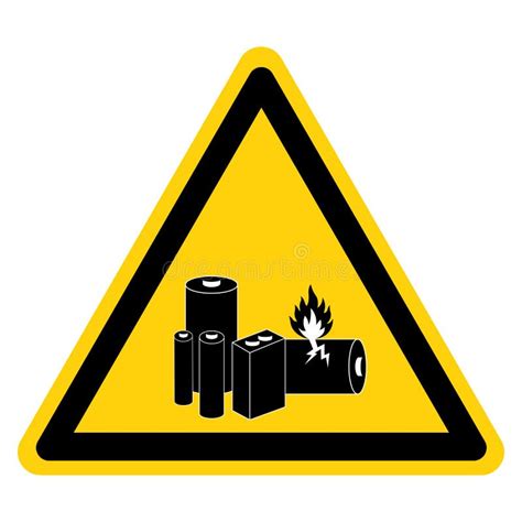 Illustrazione del simbolo di avviso sulle batterie