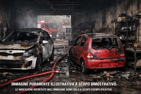 auto danneggiate in un piazzale