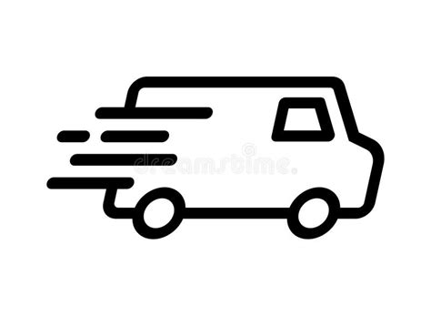 Icona di una spedizione rapida con un camion