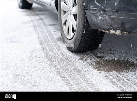 Ghiaccio e neve su una pista di test Audi