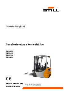 Copertina di un manuale d'uso per carrello elevatore