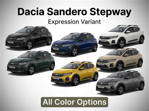 Dacia Sandero in diverse colorazioni