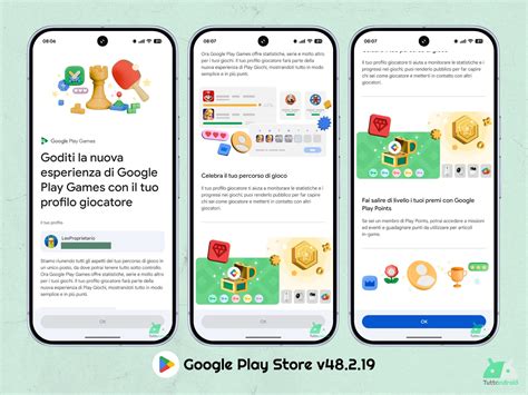 Screenshot del Google Play Store con il pulsante Aggiorna