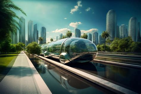 Veicoli autonomi che circolano su una strada futuristica