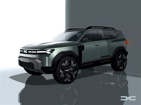 Rendering Dacia Bigster con design muscoloso
