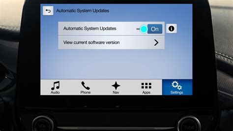 Ford Sync automatic update settings