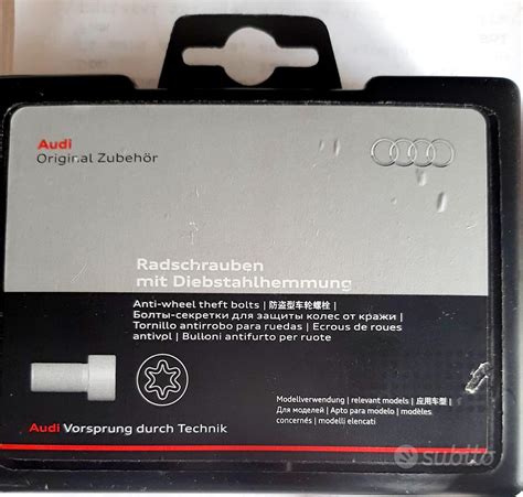 Bulloni antifurto Audi Q3 con chiave di estrazione