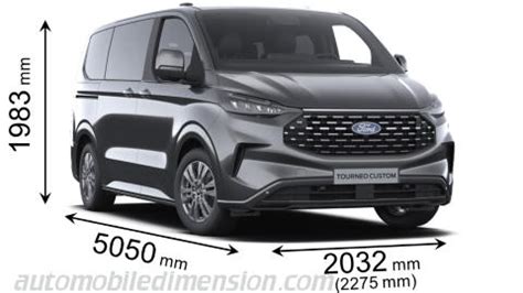 Schema dimensioni Ford Tourneo Custom L1 e L2