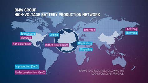 Mappa stabilimenti di produzione BMW