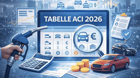 Schema riassuntivo dei costi chilometrici ACI