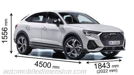 Schema dimensioni Audi Q3 Sportback