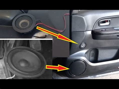 Cablaggio interno di una portiera con l'altoparlante originale rimosso